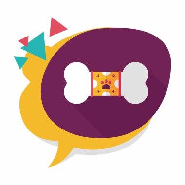 Uzun Gölge, eps10 ile evde beslenen hayvan kemik düz simgesi