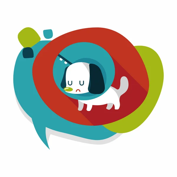 Collar isabelino para mascotas icono plano con sombra larga, eps10 — Vector de stock