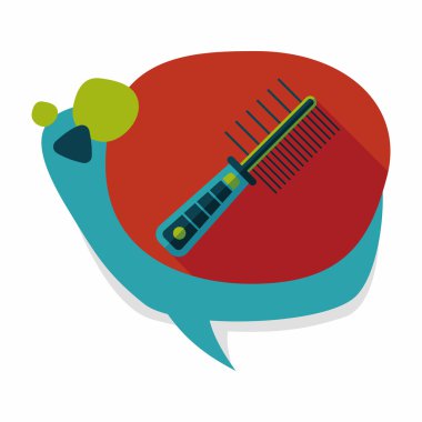 Uzun Gölge, eps10 ile evde beslenen hayvan köpek fırça düz simgesi