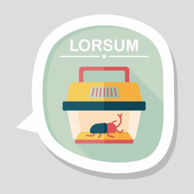 Uzun Gölge, eps10 ile evde beslenen hayvan böcek düz simgesi