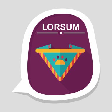 Uzun Gölge, eps10 ile evde beslenen hayvan köpek zincirleri düz simgesi