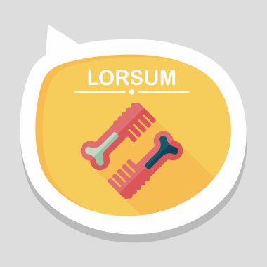 Uzun Gölge, eps10 ile evde beslenen hayvan köpek fırça düz simgesi