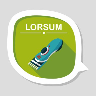 Uzun Gölge, eps10 ile evde beslenen hayvan tıraş makinesi düz simgesi