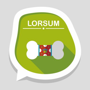 Uzun Gölge, eps10 ile evde beslenen hayvan kemik düz simgesi