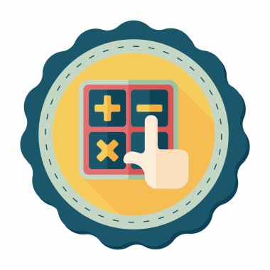 düz hesap makinesi simge uzun gölge, eps10 ile alışveriş