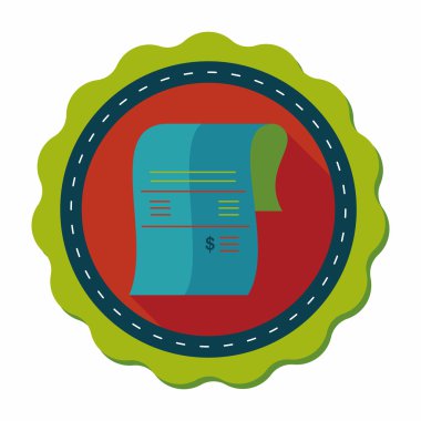 Uzun Gölge, eps10 ile alışveriş kredi kartı fatura düz simgesi