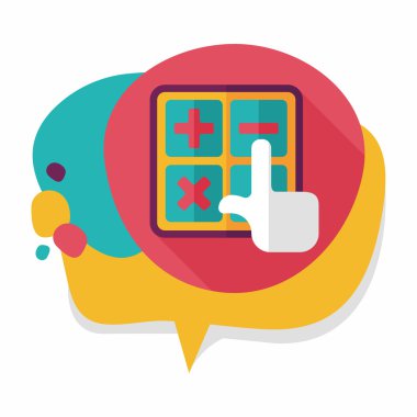 düz hesap makinesi simge uzun gölge, eps10 ile alışveriş