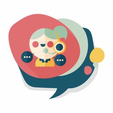 müşteri telefon hizmeti düz simgesi ile uzun gölge, eps10