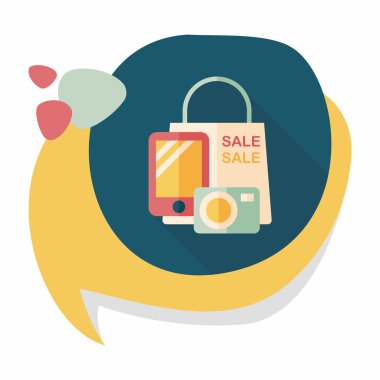 Uzun Gölge, eps10 alışveriş mevcut düz simgesiyle