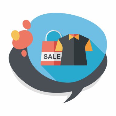 alışveriş giyim uzun gölge, eps10 düz simgesiyle