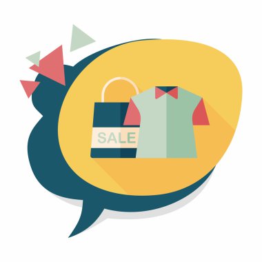 alışveriş giyim uzun gölge, eps10 düz simgesiyle