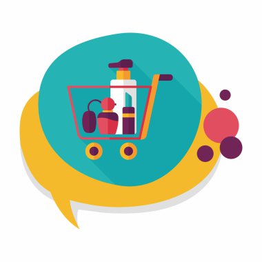 parfüm ve ruj düz simgesi uzun gölge, eps10 ile alışveriş