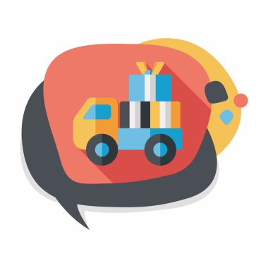 yük taşıma düz simgesi uzun gölge, eps10 ile alışveriş