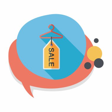 alışveriş elbise askısı uzun gölge, eps10 düz simgesiyle