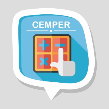 düz hesap makinesi simge uzun gölge, eps10 ile alışveriş