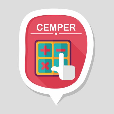 düz hesap makinesi simge uzun gölge, eps10 ile alışveriş