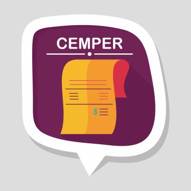 Uzun Gölge, eps10 ile alışveriş kredi kartı fatura düz simgesi