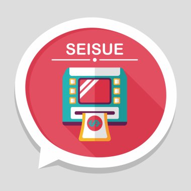 Uzun Gölge, eps10 ile ATM düz simgesi