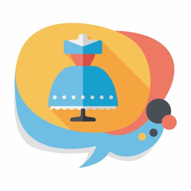 düğün elbise uzun gölge, eps10 düz simgesiyle