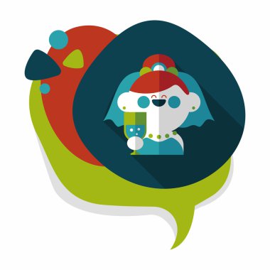 Gelinin düz ikonu, uzun gölgeli, eps10