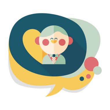 Düğün damat uzun gölge, eps10 düz simgesiyle