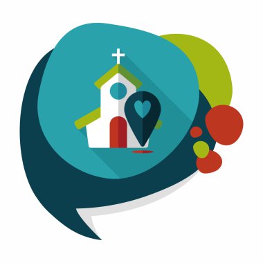 Uzun Gölge, eps10 düğün kilise düz simgesiyle