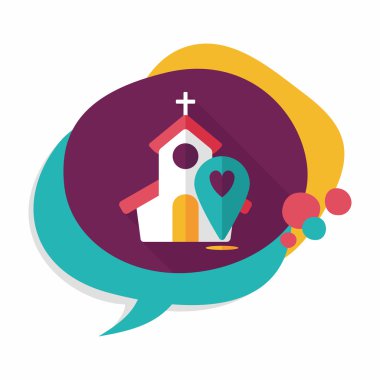 Uzun Gölge, eps10 düğün kilise düz simgesiyle