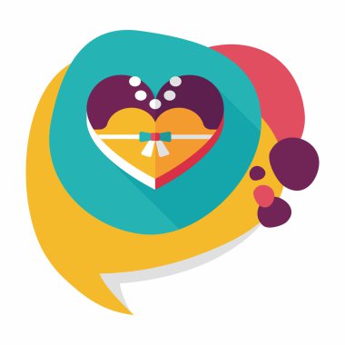 Gelin gelinlik kutu kurabiye uzun düz simgesiyle sh şeklinde