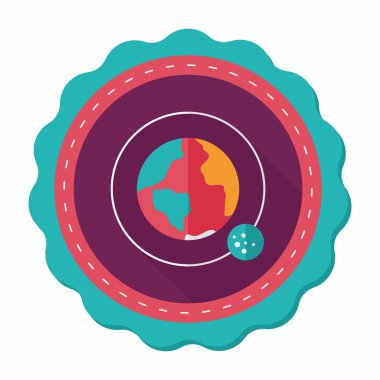 Uzun Gölge, eps10 ile alan gezegen düz simgesi