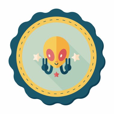 Uzun Gölge, eps10 alanı yabancı düz simgesiyle