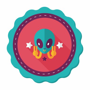 Uzun Gölge, eps10 alanı yabancı düz simgesiyle