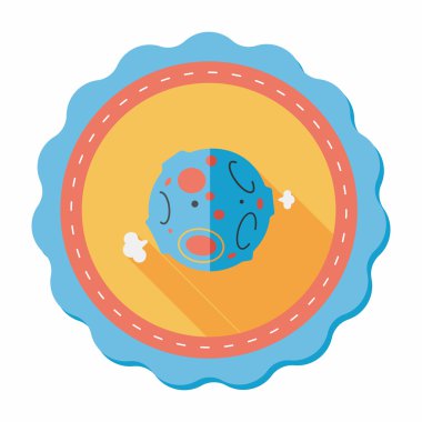 Uzun Gölge, eps10 ile alan gezegen düz simgesi