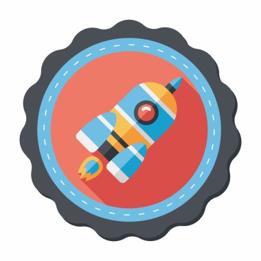 Uzun Gölge, eps10 ile alan roket düz simgesi