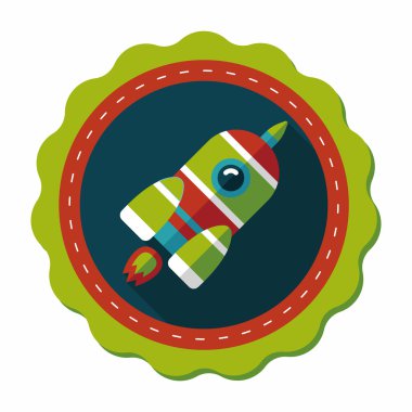 Uzun Gölge, eps10 ile alan roket düz simgesi