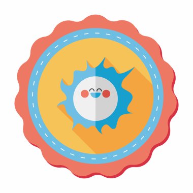 Uzun Gölge, eps10 ile alan güneş düz simgesi