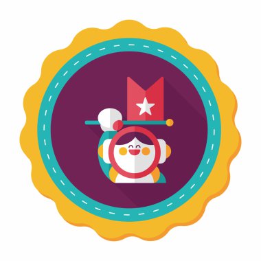 Uzun Gölge, eps10 ile uzay astronot düz simgesi