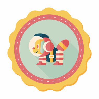 Uzun Gölge, eps10 ile alan köpek düz simgesi