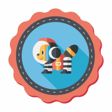 Uzun Gölge, eps10 ile alan köpek düz simgesi