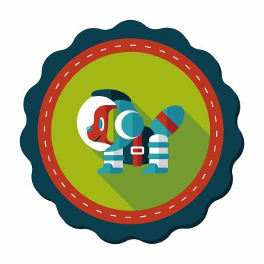 Uzun Gölge, eps10 ile alan köpek düz simgesi