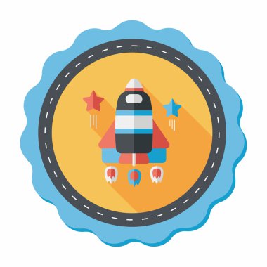 Uzun Gölge, eps10 ile alan roket düz simgesi