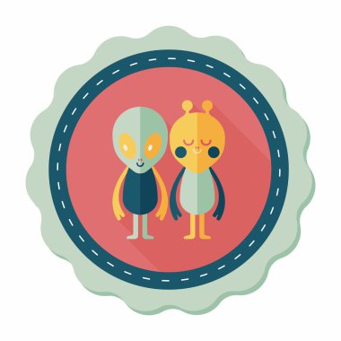 Uzun Gölge, eps10 ile alan yabancı dostluk düz simgesi