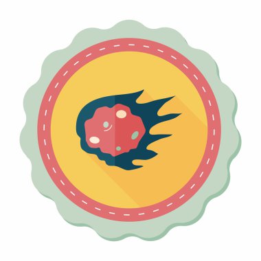 Uzun Gölge, eps10 ile alan göktaşı düz simgesi