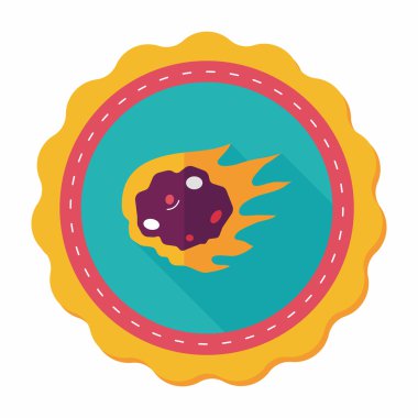 Uzun Gölge, eps10 ile alan göktaşı düz simgesi