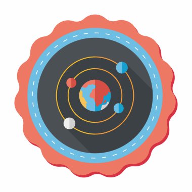 Uzun Gölge, eps10 ile alan gezegen düz simgesi