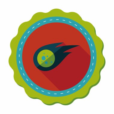 Uzun Gölge, eps10 ile alan göktaşı düz simgesi