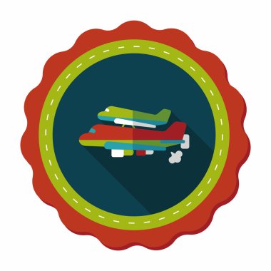 Uzay gemisi ile uzun gölge, eps10 düz simgesi