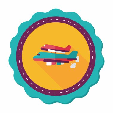 Uzay gemisi ile uzun gölge, eps10 düz simgesi