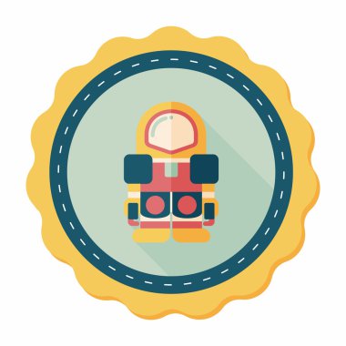 Uzun Gölge, eps10 ile uzay astronot düz simgesi