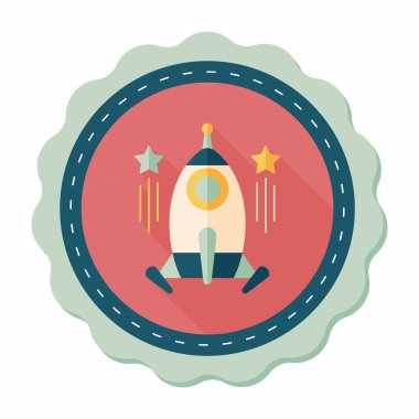 Uzun Gölge, eps10 ile alan roket düz simgesi