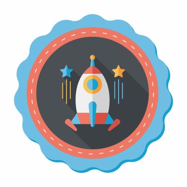 Uzun Gölge, eps10 ile alan roket düz simgesi